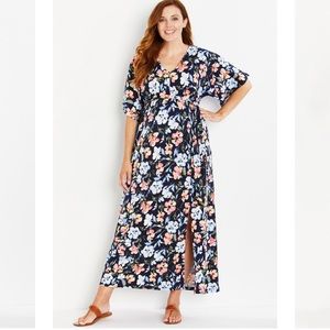 Motherhood Maternity Kimono Sleeve Maxi Dress